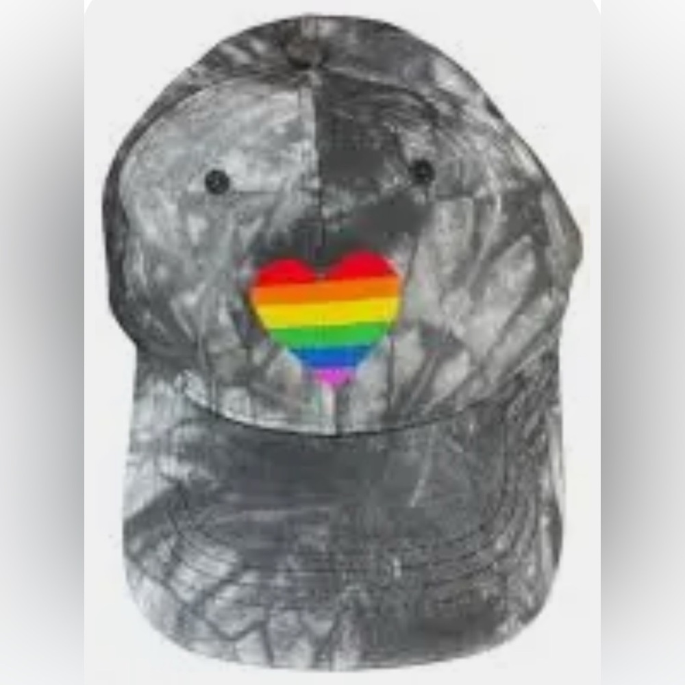 NEW Rainbow Pride Heart Hat By Sally Hansen Tie Dye Trucker LGBT Pride LGBTQ+